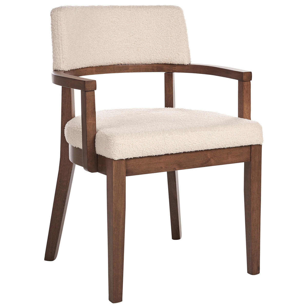 ESSZIMMERSTUHL 2er-Set Beige Dalbo - Beige/Braun, Textil (59/82/56cm) - Beliani