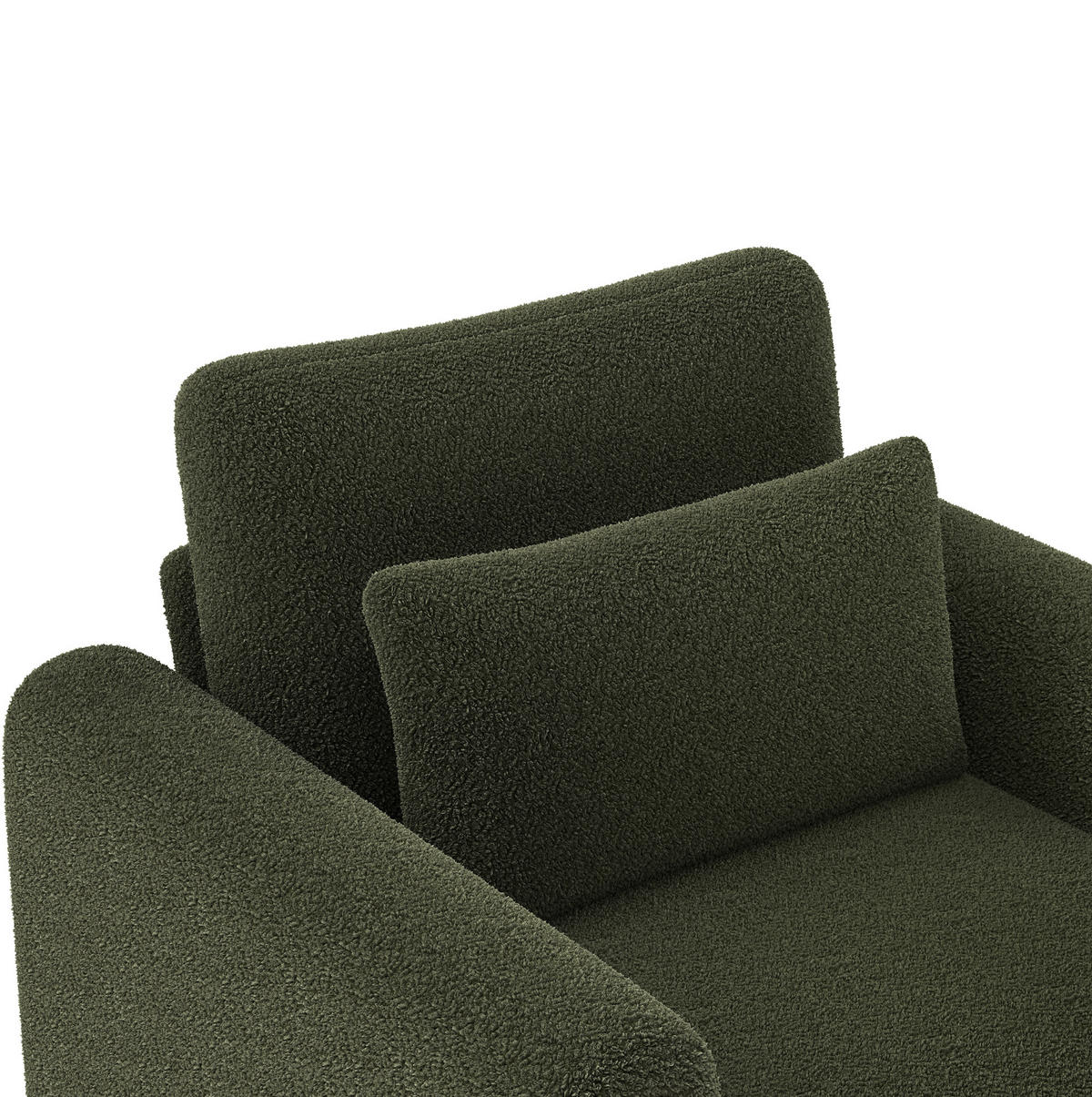 SESSEL Loungesessel Teddy Green 1-Sitzer - Grün, Holzwerkstoff (83/88.5/87cm) - Meubliv
