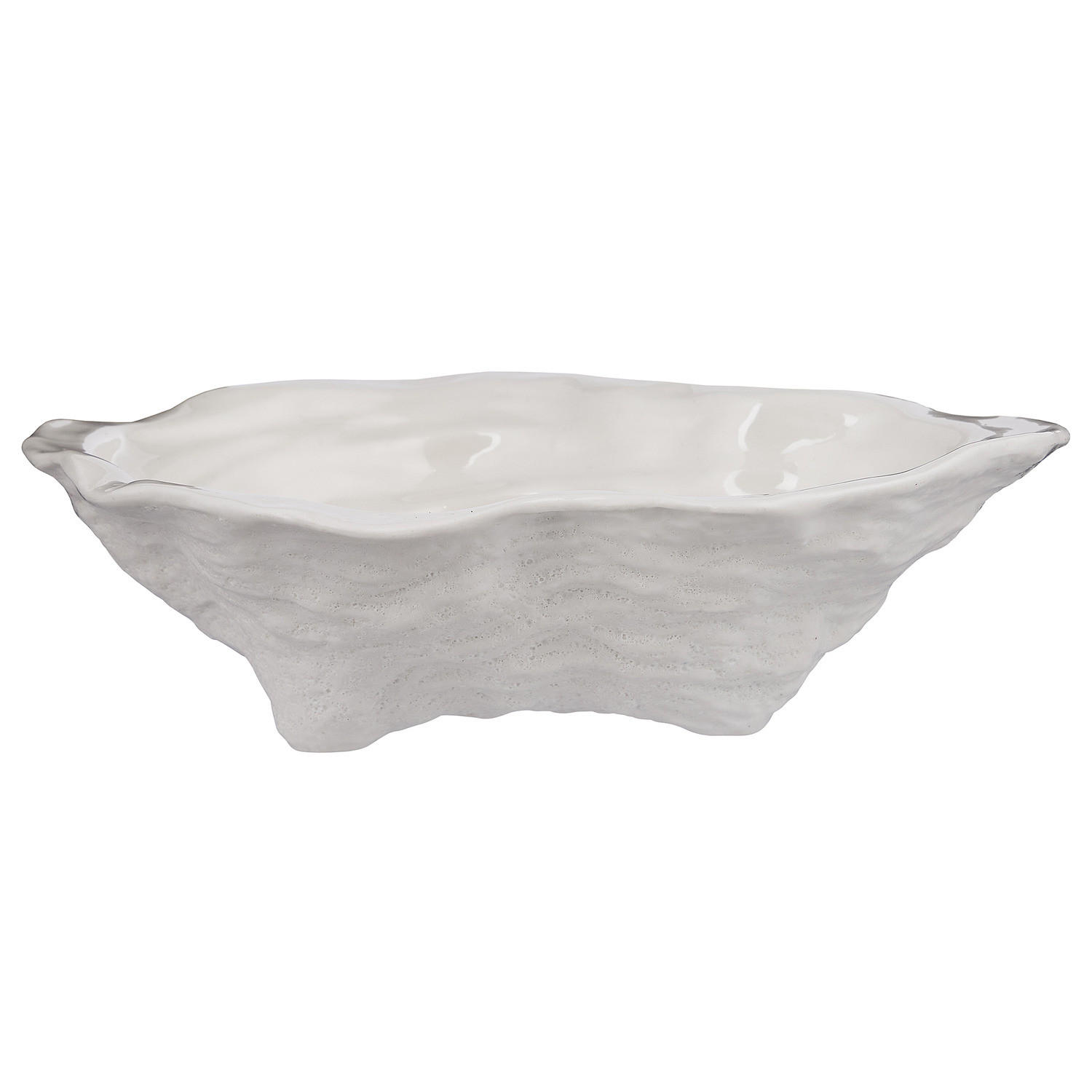 DEKOSCHALE Oyster - Weiß, Keramik (6cm) - BUTLERS