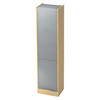 ROLLLADENSCHRANK - 5 Ordnerhöhen 40/50/200,4 cm in Ahornfarben/Silberfarben Bogengriff (Metall) - Silberfarben/Ahornfarben, Holzwerkstoff (50/200.4/40cm) - bümö