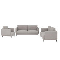 SOFASET Helmer 3-2-1 In Stoff Vibe - Grau, Holzwerkstoff/Textil (226/95/95cm) - Fun Möbel