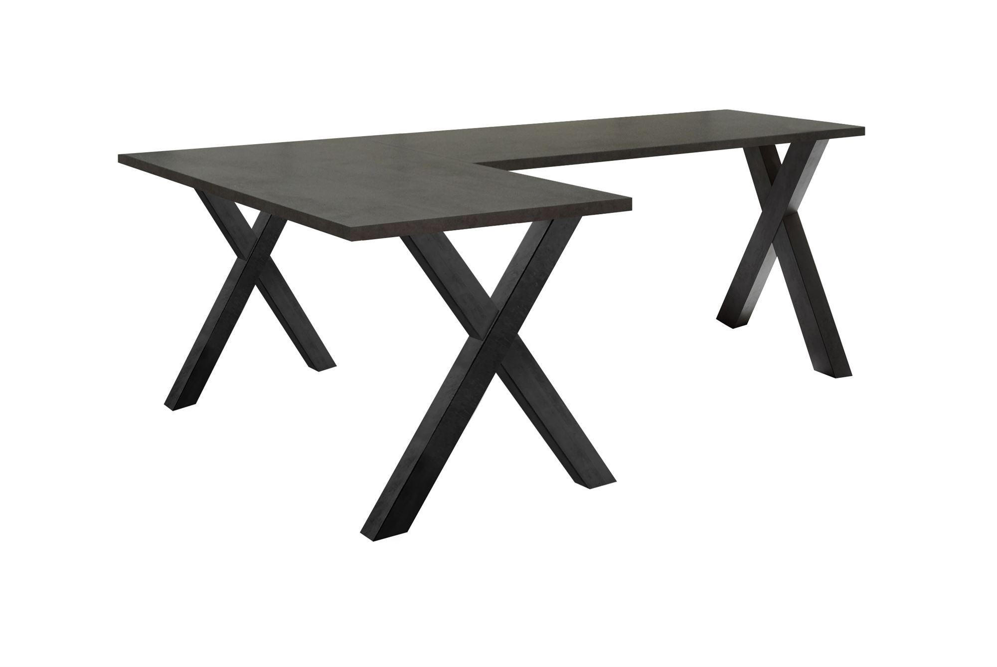 ECKSCHREIBTISCH Ede 5 190 x 140 x 75 Computertisch Graphit - Grau, Holz (190/140/75cm) - 58aufmkessel