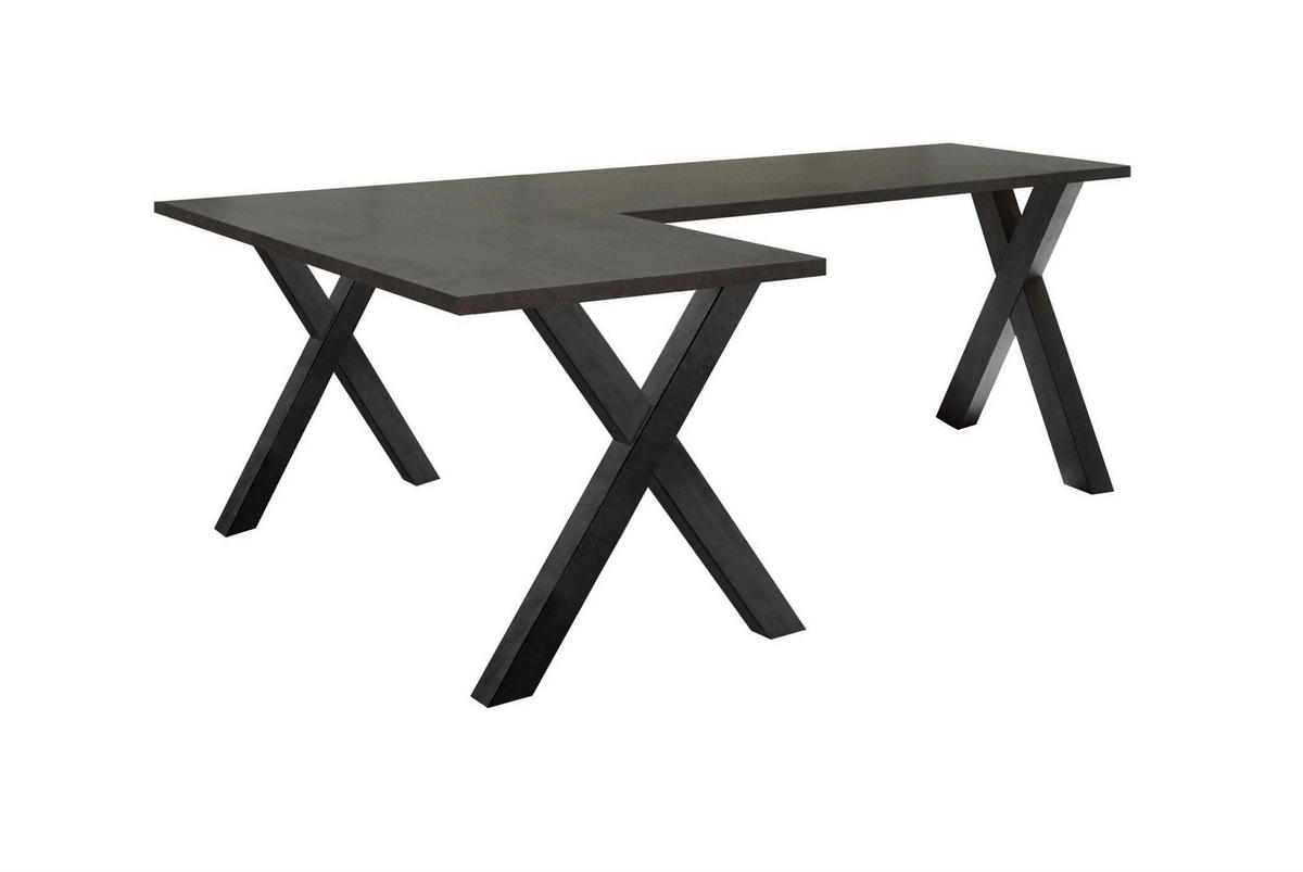 ECKSCHREIBTISCH Ede 5 190 x 120 x 75 Computertisch Graphit - Grau, Holz (190/120/75cm) - 58aufmkessel