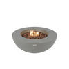 FEUERTISCH LUNAR BOWL Gasfeuerstelle aus GFRC-Beton 107/107/ 40cm - Hellgrau, Naturmaterialien (107/40/107cm) - Elementi