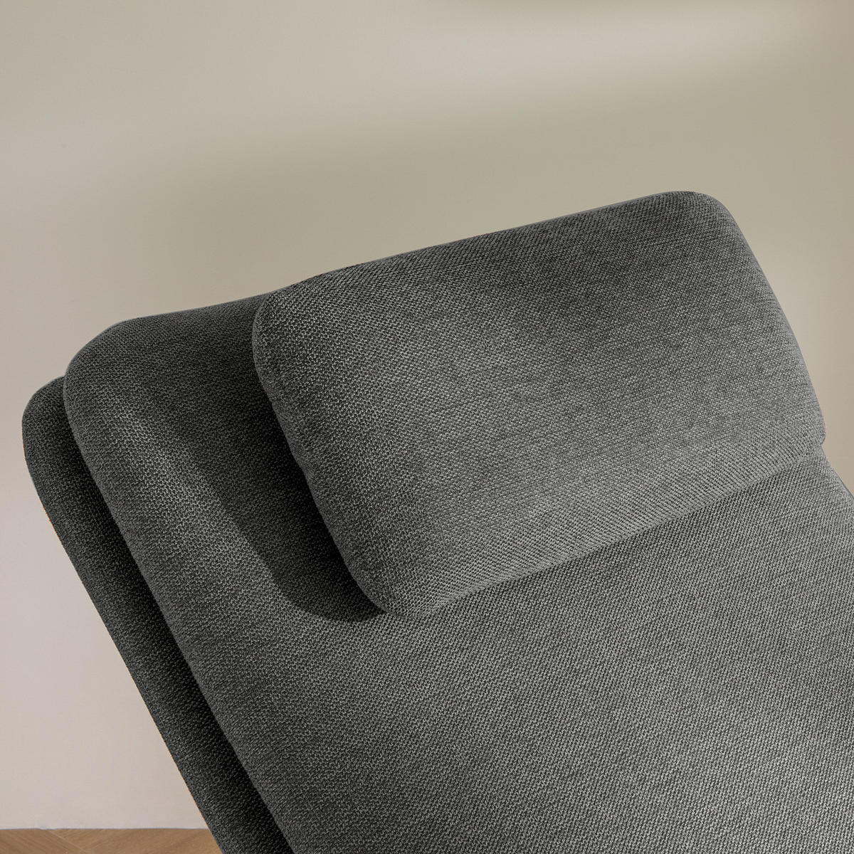 RELAXLIEGE - Webstoff - Anthrazit/Schwarz, Textil/Metall (70/88/168cm) - home24