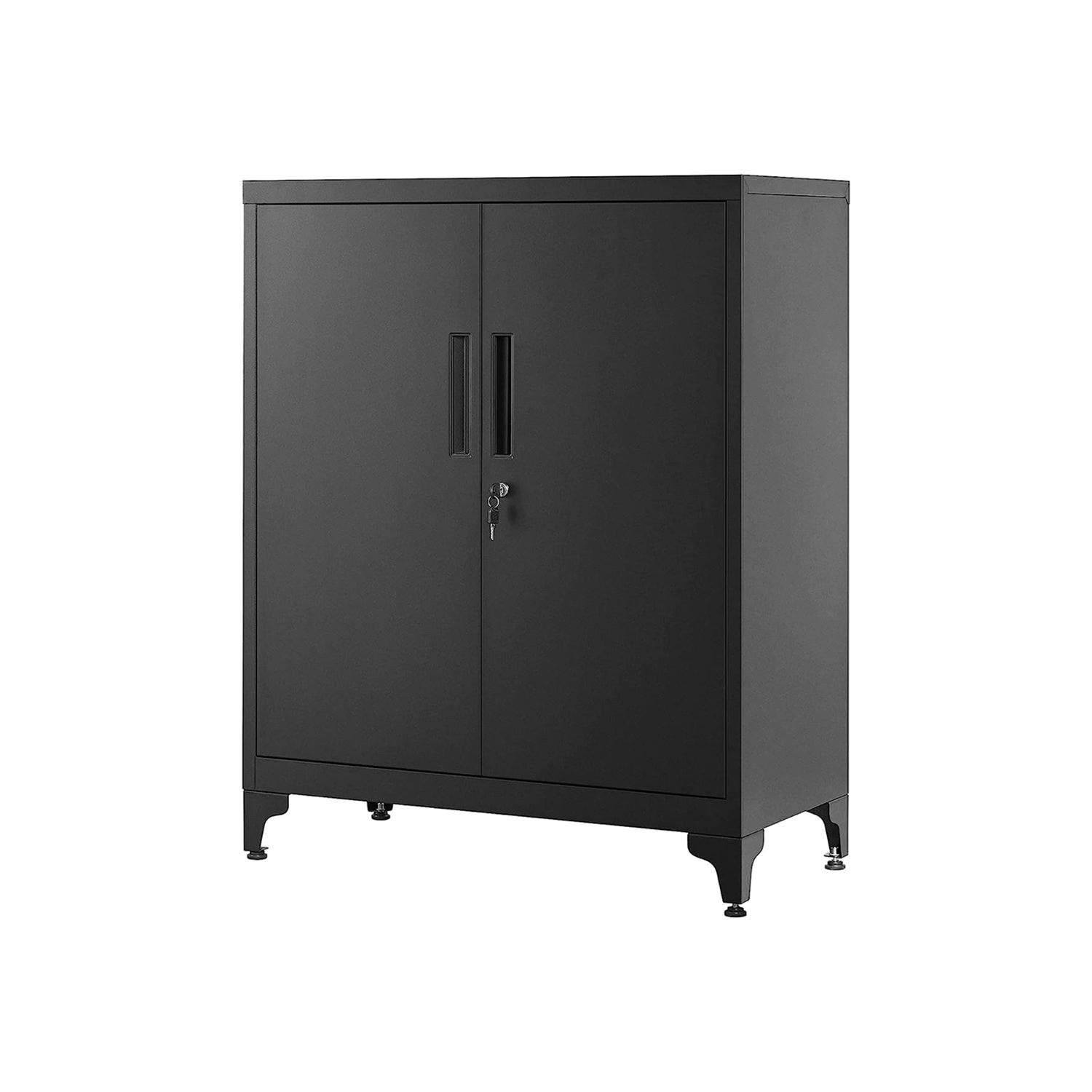 AKTENSCHRANK TBILISI - Schwarz, Metall (80/90/40cm) - Hansiro