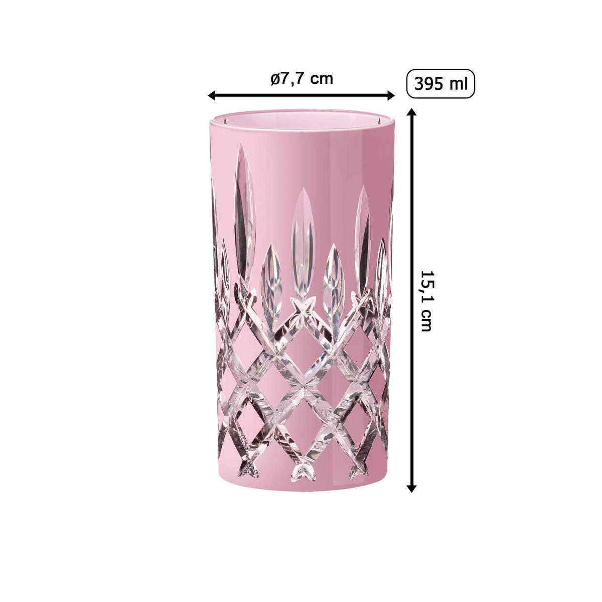 HIGHBALL LONGDRINKGLAS Laudon Rosé 395 ml - Rosa, Glas (0.395L) - Riedel