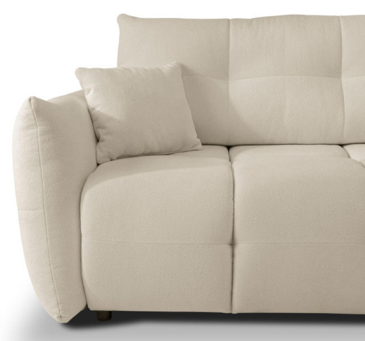 ECKSOFA Ecru BOSE Mit Schlaffunktion Rechts - Ecru, Textil (177/257cm) - Sepro Meble