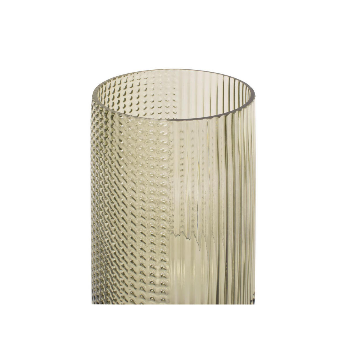 VASE Attract 15/15/30 cm - Grün, Glas (15/30cm) - Present Time