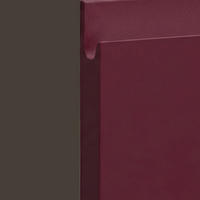 HÄNGESCHRANK Florence W2/50 Lava / RAL 3004 purpurrot matt 50 / 32,5 / 72cm - Türanschlag rechts - Dunkelgrau/Rot, Holz/Holzwerkstoff (50/72/32.5cm) - Feldmann-Wohnen