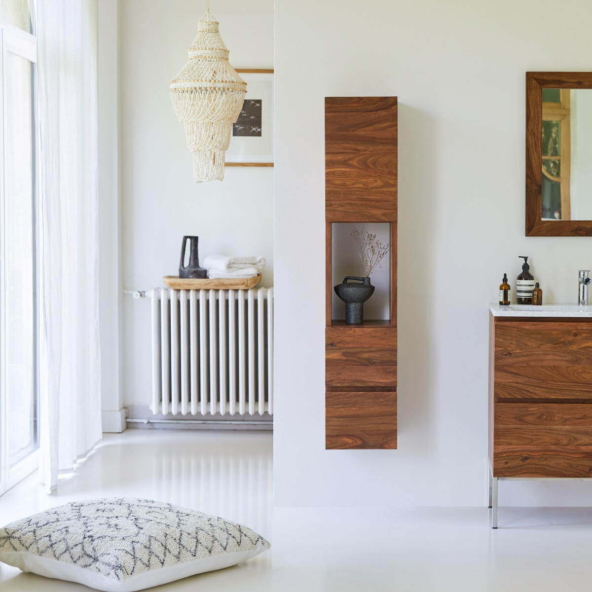 HOCHSCHRANK Nova Braun aus Palisander - Braun, Holz (30/147/30cm) - Tikamoon