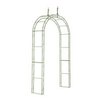 ROSENBOGEN Wismar 147x37x264cm Metall Antik-Grün Rankhilfe - Grün, Metall (147/264/37cm) - DELUKE