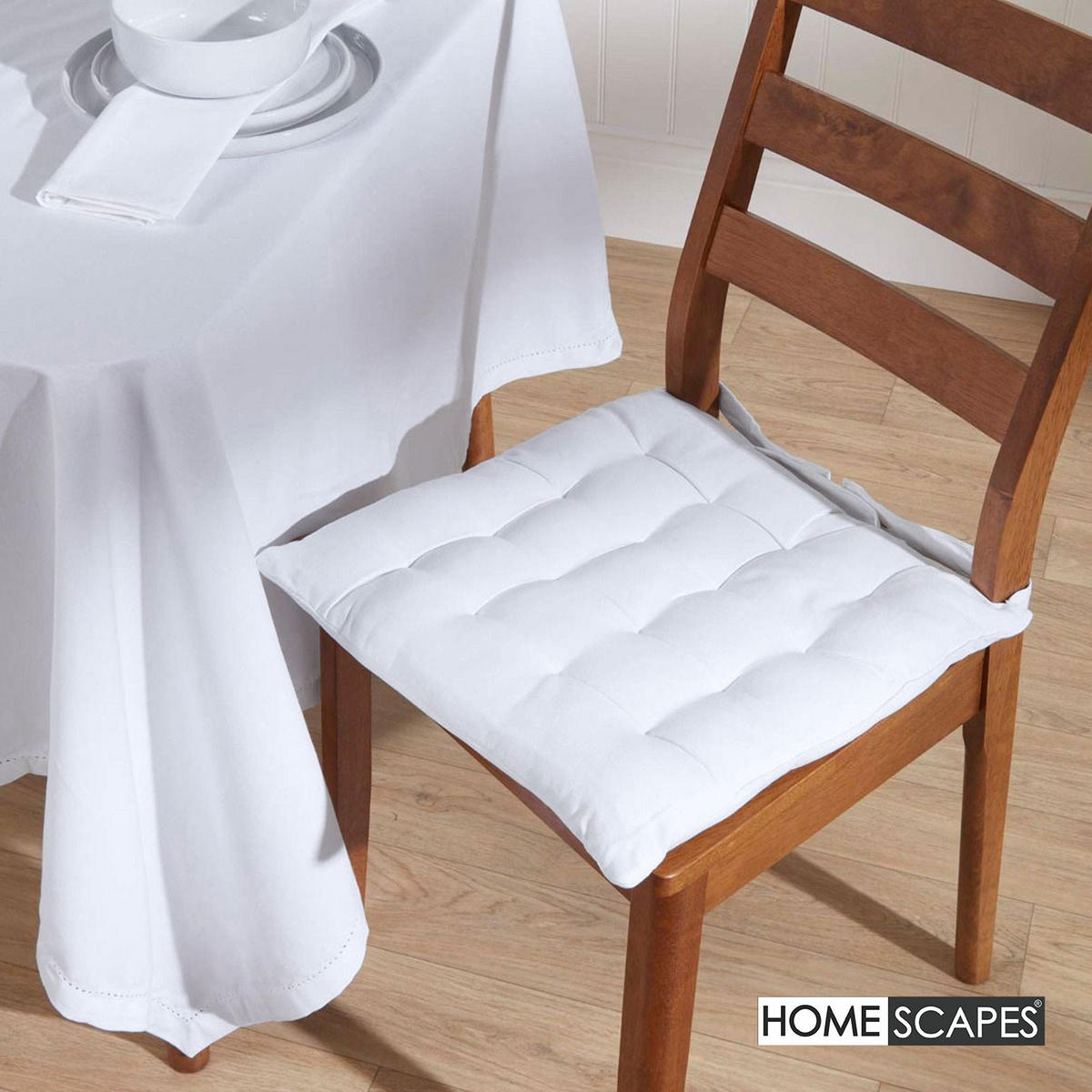 TISCHDECKE weiß rund 178 cm, 100% Baumwolle - Weiß, Textil (178/178cm) - Homescapes