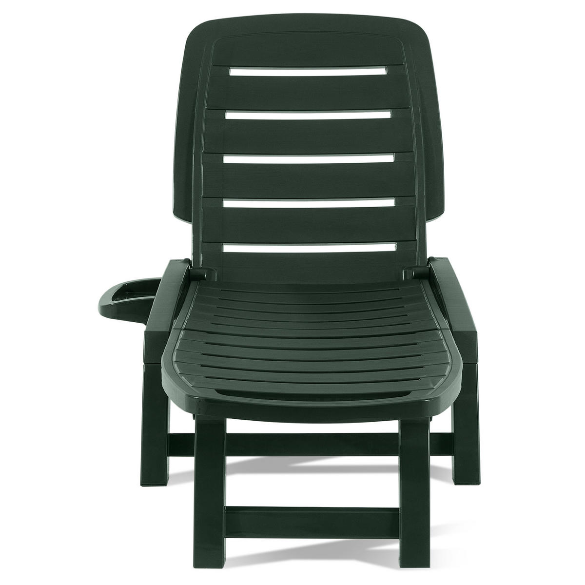 SONNENLIEGE BURRA 2-tlg, Dunkelgrün - Dunkelgrün, Kunststoff (64/87/146cm) - KONSIMO®