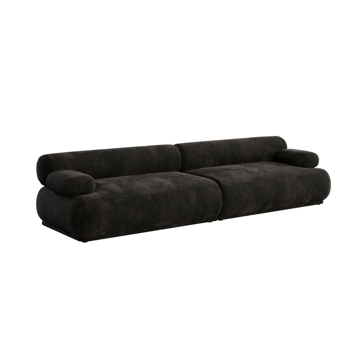 SOFA 3-SITZER Rembrandt Dunkelbraun - Braun, Kunststoff (316/68/97cm) - Zuiver