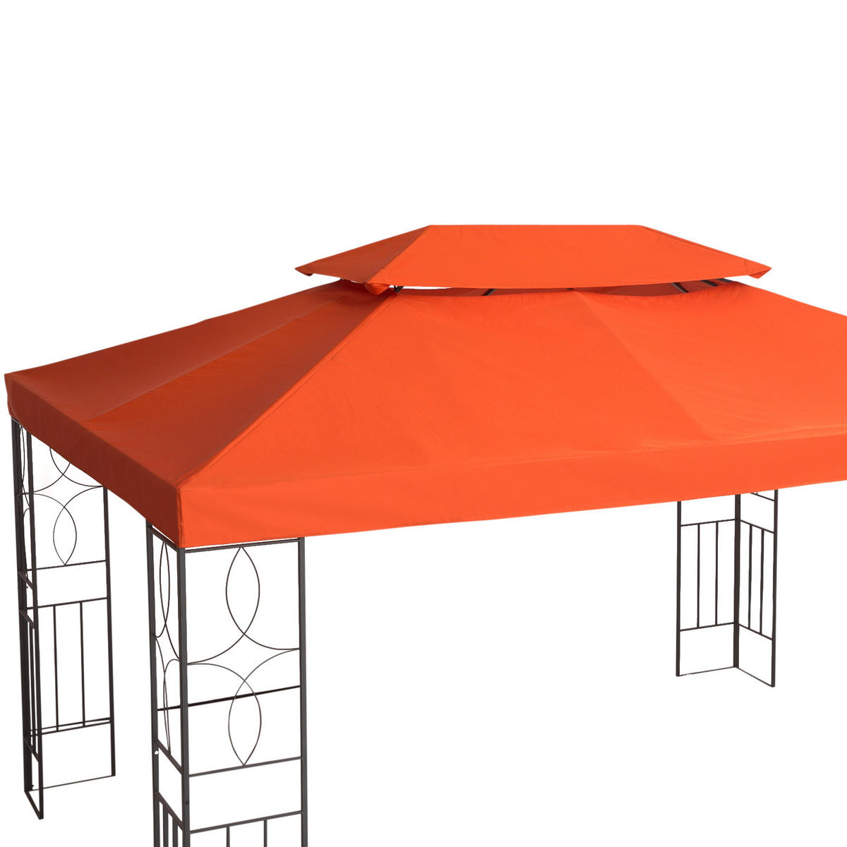 PAVILLONDACH, Polyester, Rostrot - Rot, Kunststoff (400/20/300cm) - Outsunny