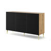 SIDEBOARD BEIGE - Beige/Goldfarben, Holzwerkstoff (150/87/42cm) - FURNLUX