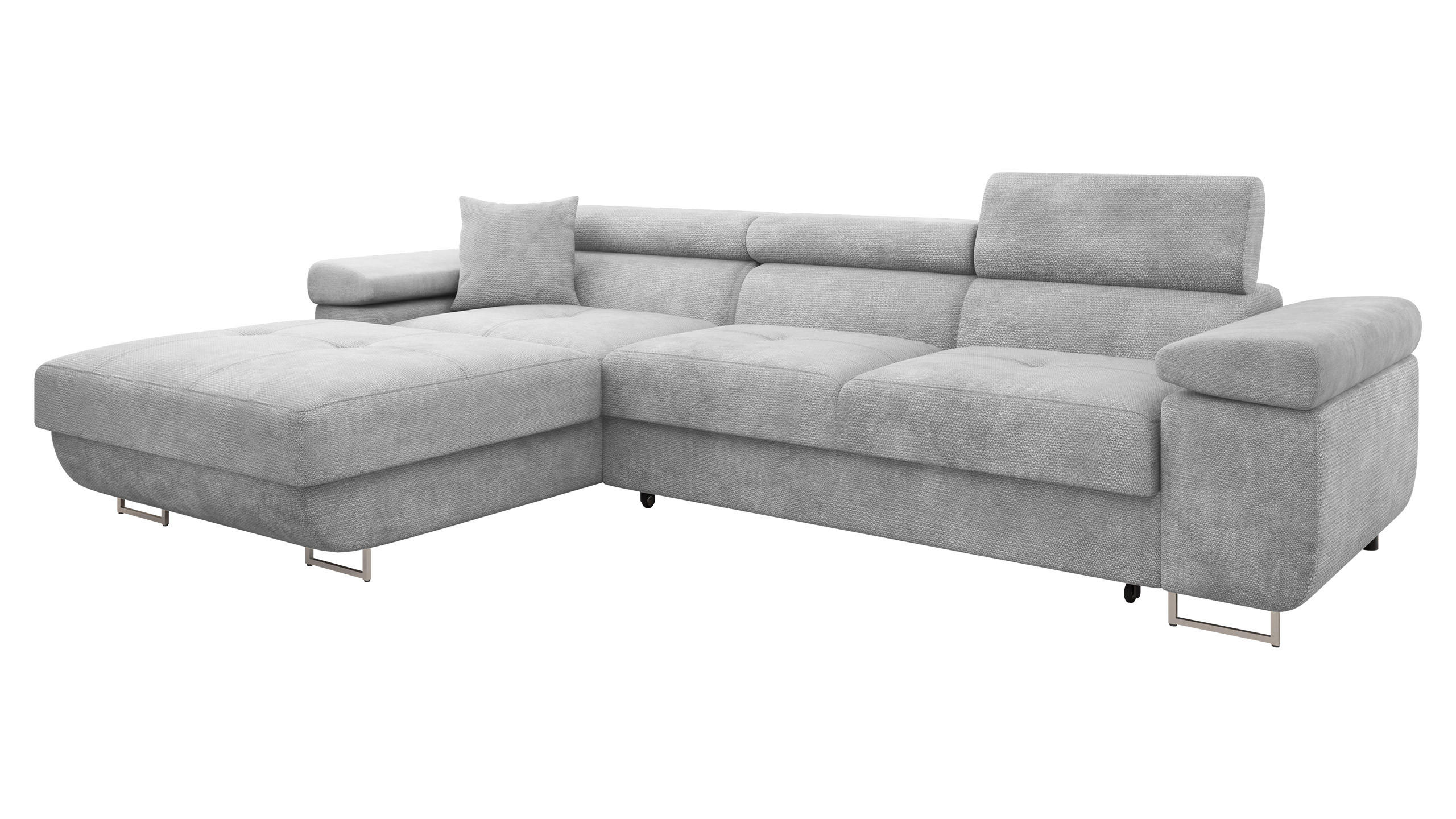 ECKSOFA Torezio Mini, Seite: Links - Greige, Holz/Textil (280/170cm) - MIRJAN24