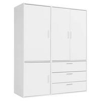 KLEIDERSCHRANK Der Grenzenlose - Weiß, Holzwerkstoff (150/187/58cm) - Mokebo