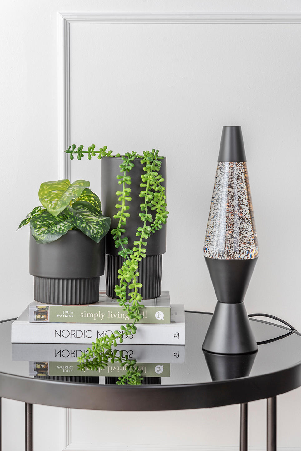 TISCHLAMPE Glitter 10/10/37 cm - Schwarz, Metall (10/10/37cm) - Leitmotiv
