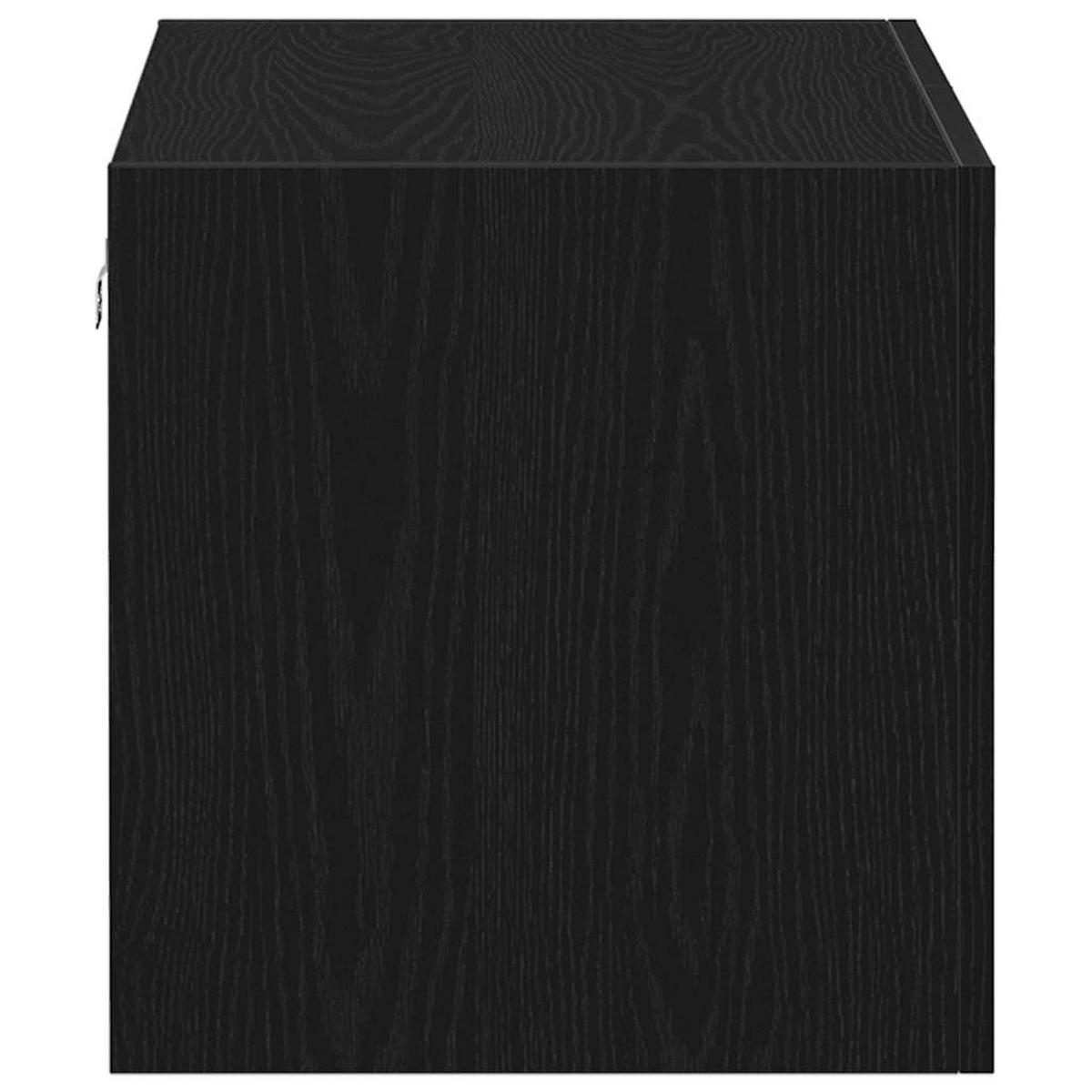 WANDSCHRANK Schwarz Eichen-Optik 80/39/40 Cm Holzwerkstoff - Schwarz, Holzwerkstoff (39/40/80cm) - vidaXL