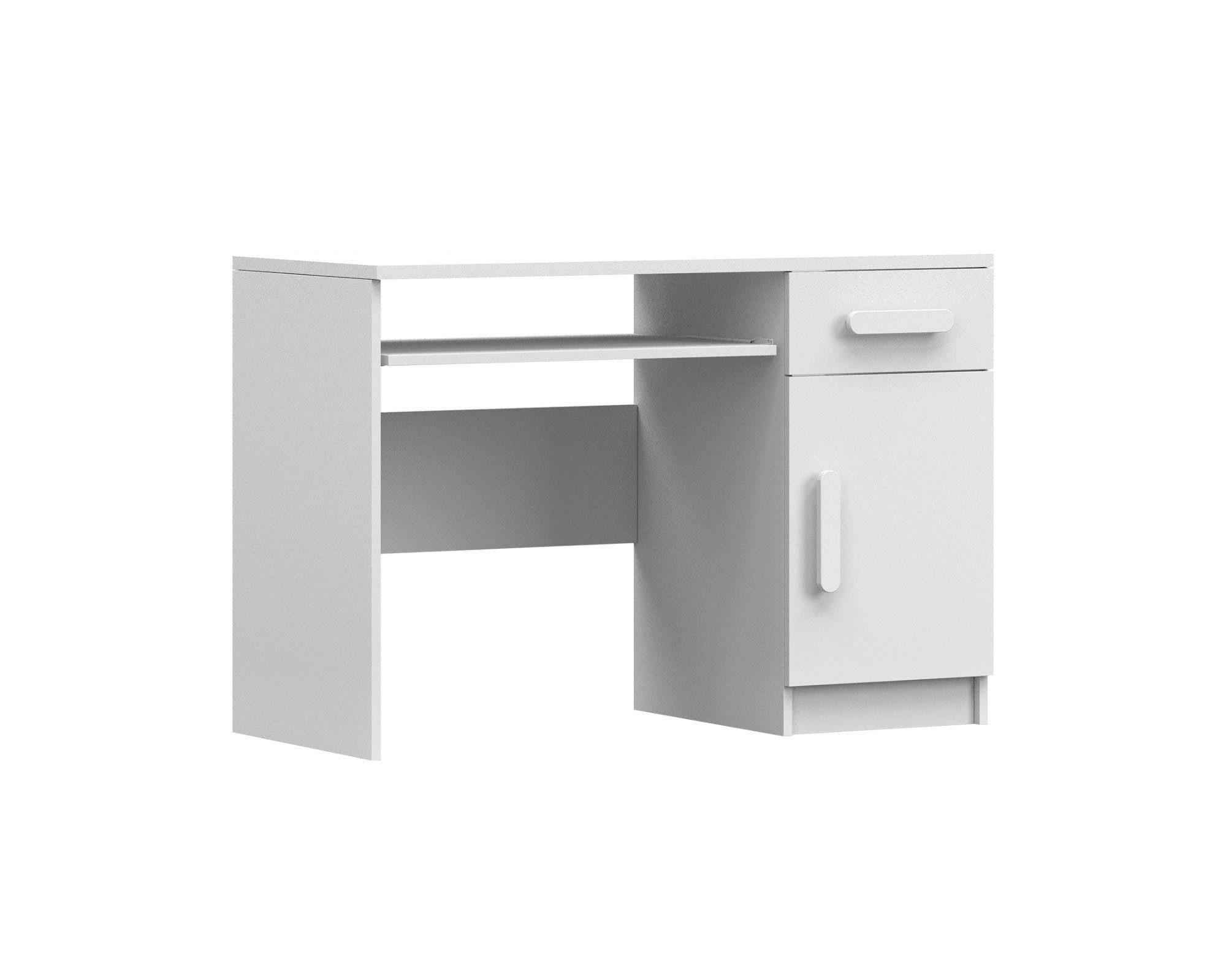 KINDERSCHREIBTISCH INGE 08 110/75/50 cm Weiß/Weiß - Weiß, Holzwerkstoff (110/75/50cm) - Deine Möbel 24