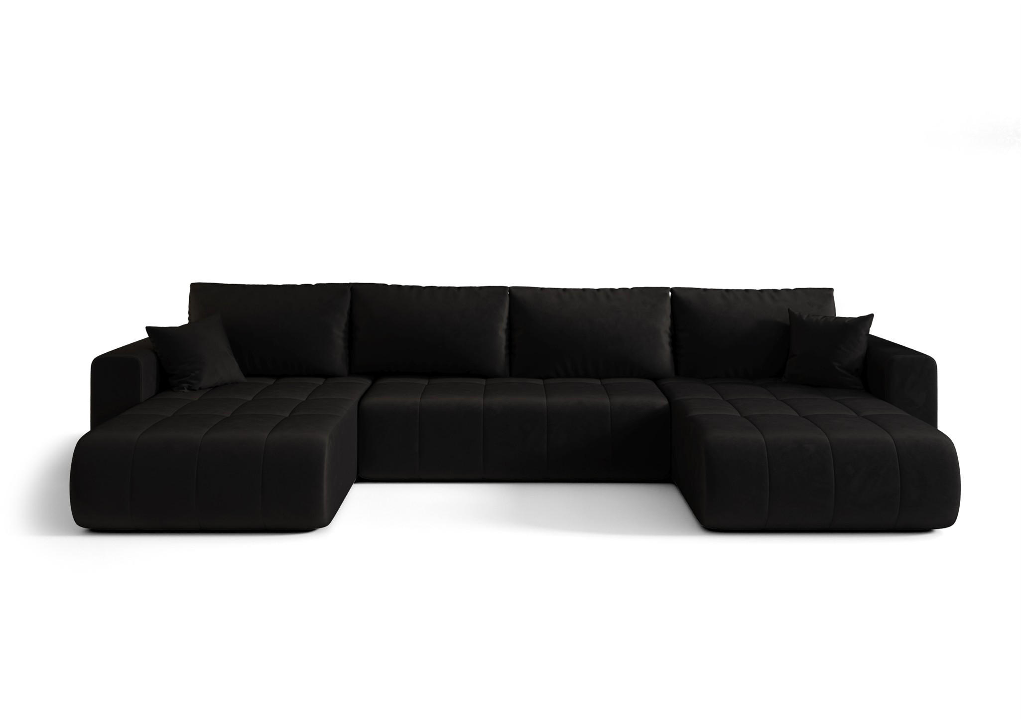 WOHNLANDSCHAFT Camila In Monolith - Anthrazit, Holzwerkstoff/Textil (384/85/175cm) - Fun Möbel