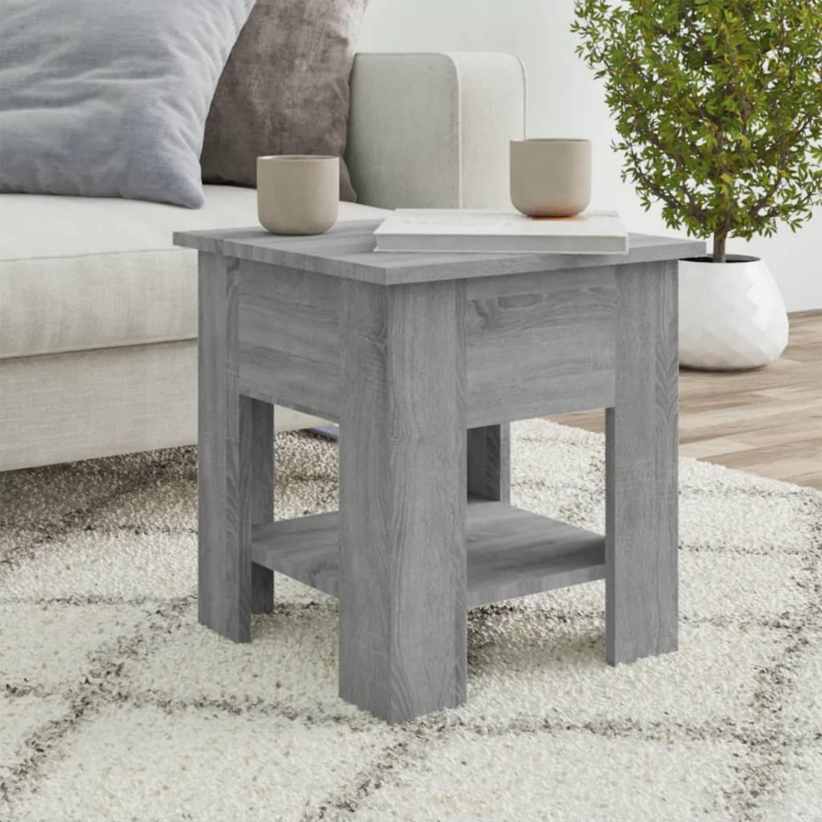 COUCHTISCH Grau Sonoma 40x40x42 cm Holzwerkstoff - Grau, Holzwerkstoff (40/40/42cm) - furnicato