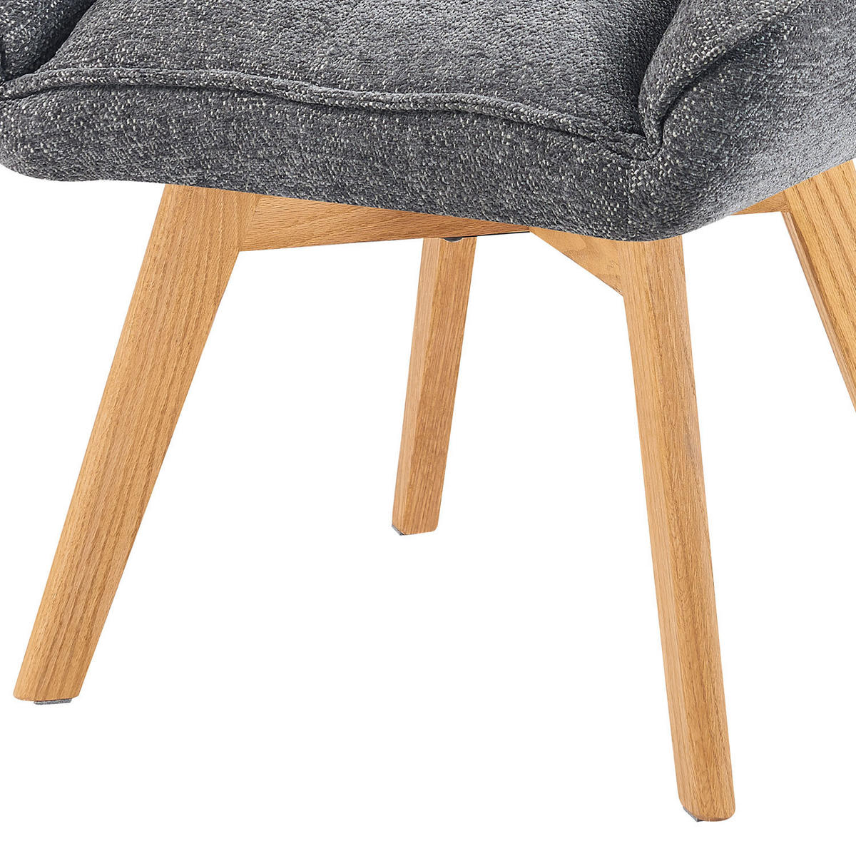 DREHSTUHL Mika-Oskar - Honigeiche/Grau, Eichenholz/Holz (60/88/68cm) - DUBI Möbel