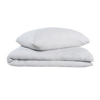 BETTWÄSCHESET Sally - Musselin - 2-teilig -135x200cm - Hellgrau - Hellgrau, Textil (135/200cm)