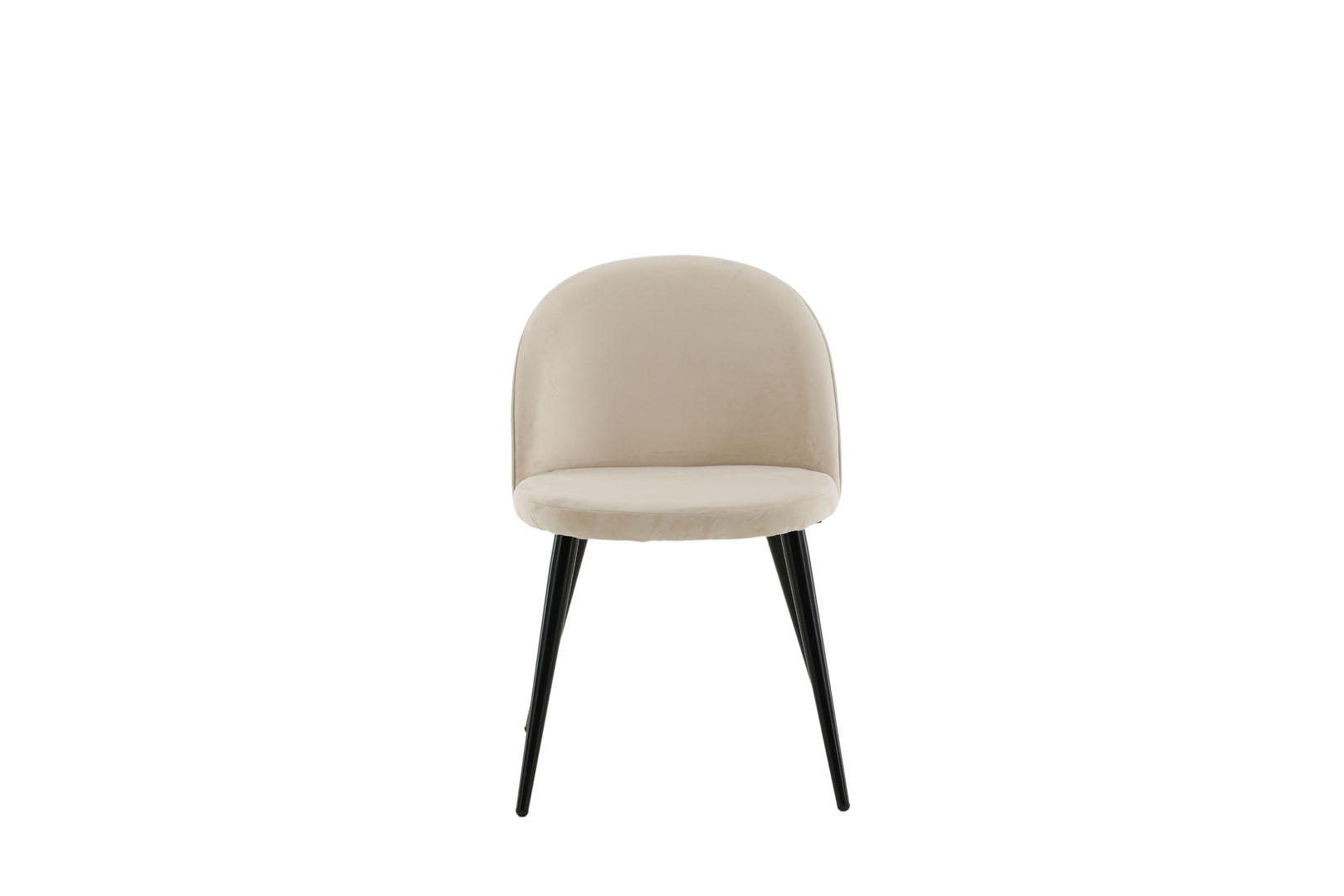 STUHL 2er-Set velours beige, schwarz - Beige, Holzwerkstoff (50/77/57cm) - ebuy24