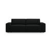 SOFA ausklappbar mit Bettkasten Jodie aus Boucle schwarz 3 Sitzplätze - Schwarz, Textil (107/86/247cm) - Micadoni