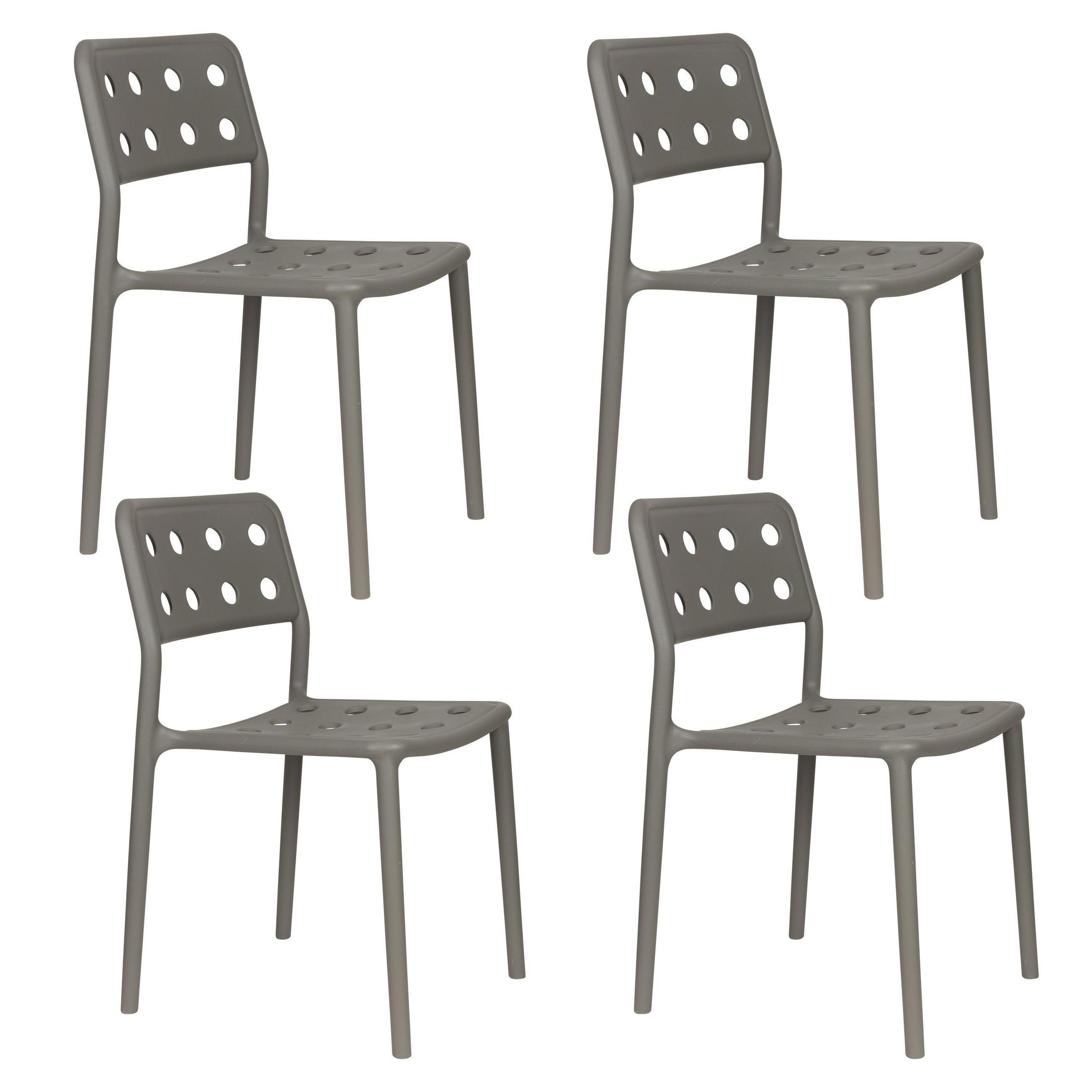 GARTENSTUHL Serra Grau - 4 er Set - Grau, Kunststoff (45.5/80/53cm) - Housecraft Living