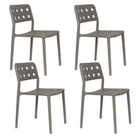 GARTENSTUHL Serra Grau - 4 er Set - Grau, Kunststoff (45.5/80/53cm) - Housecraft Living