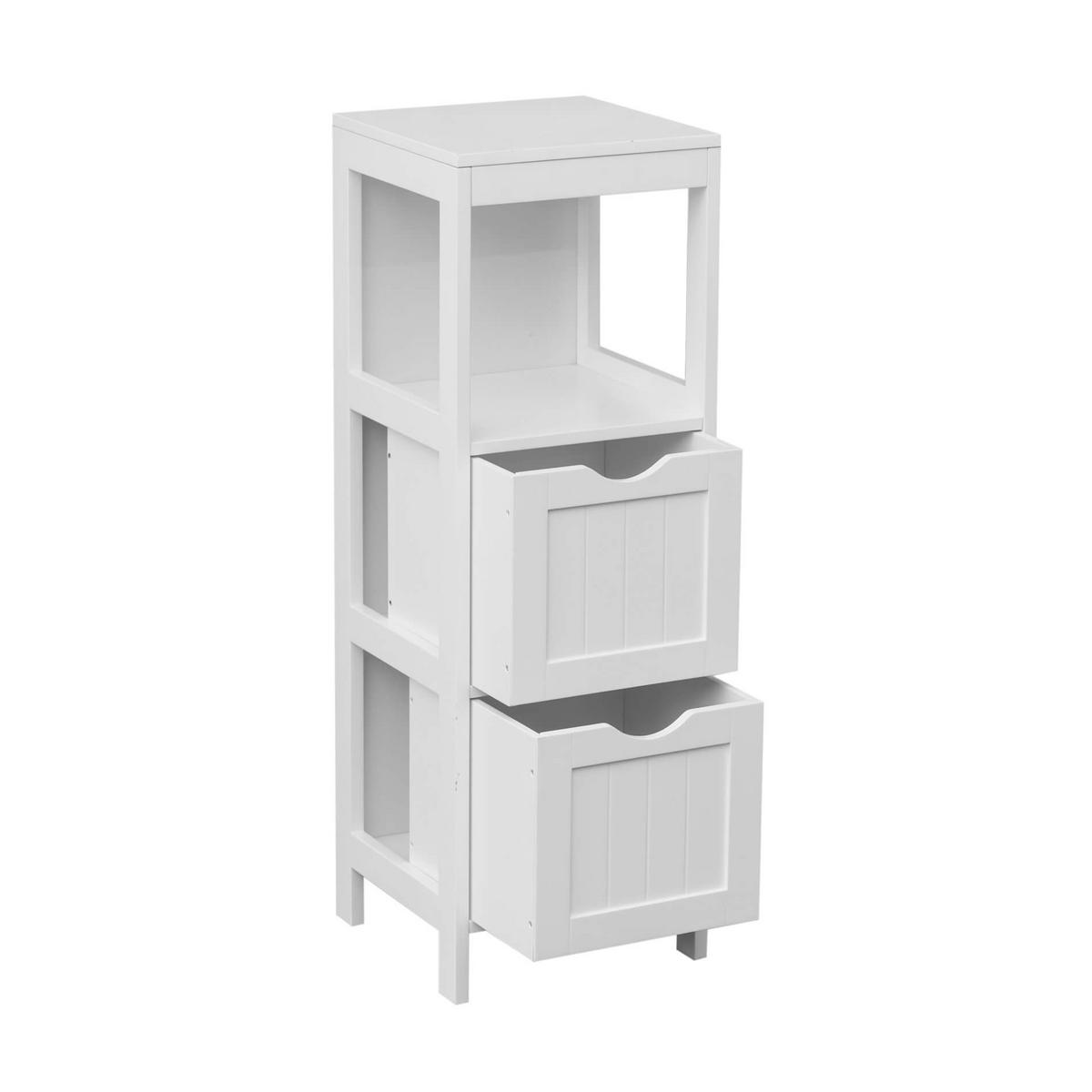 BADEZIMMERSCHRANK Weiß 30/30/84 cm - Weiß, Holzwerkstoff (30/84/30cm) - Mobili Rebecca