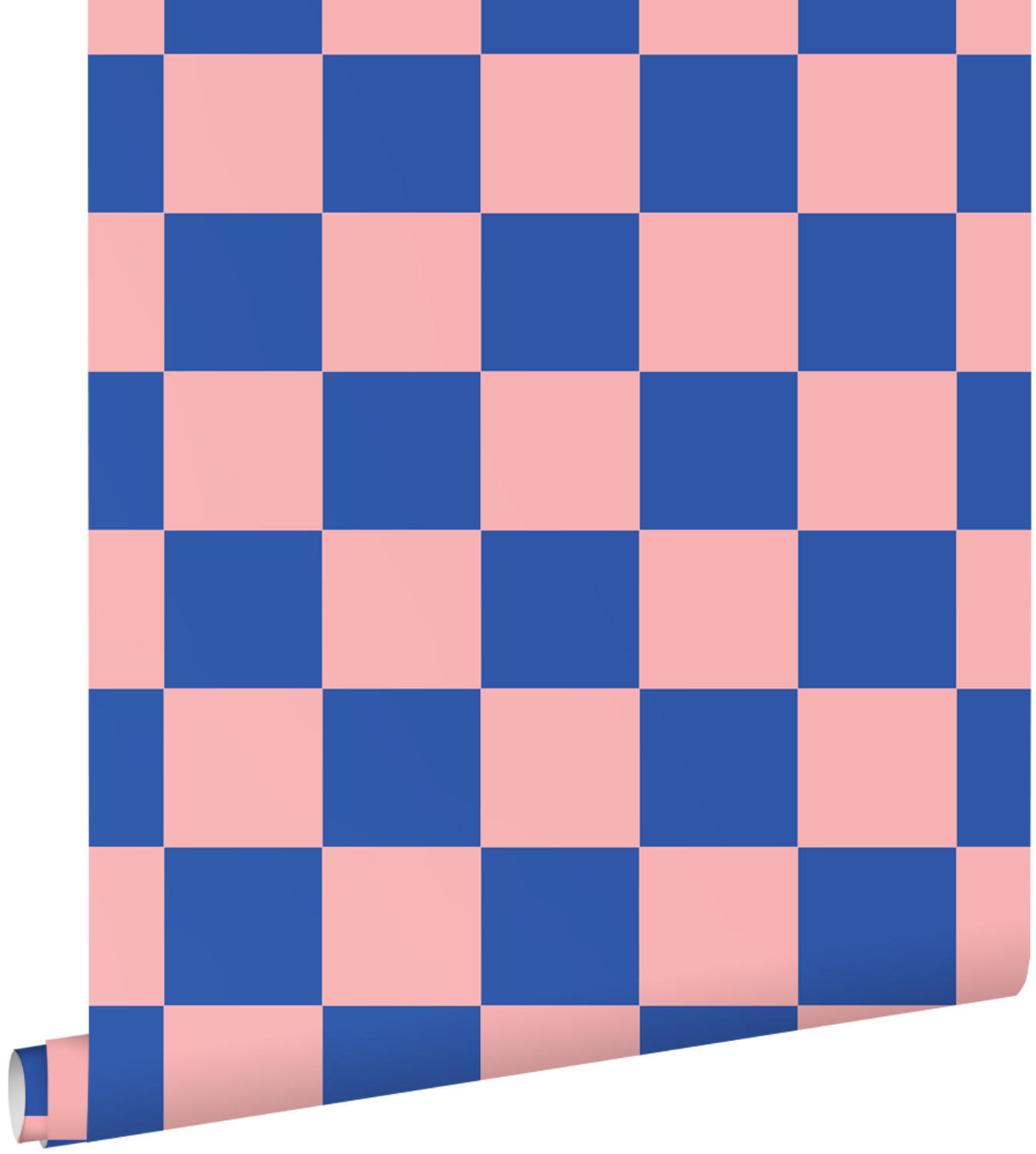 TAPETE Karomuster 53 cm x 10.05 m - Pink, Papier (53/1000cm) - ESTAhome