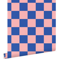 TAPETE Karomuster 53 cm x 10.05 m - Pink, Papier (53/1000cm) - ESTAhome
