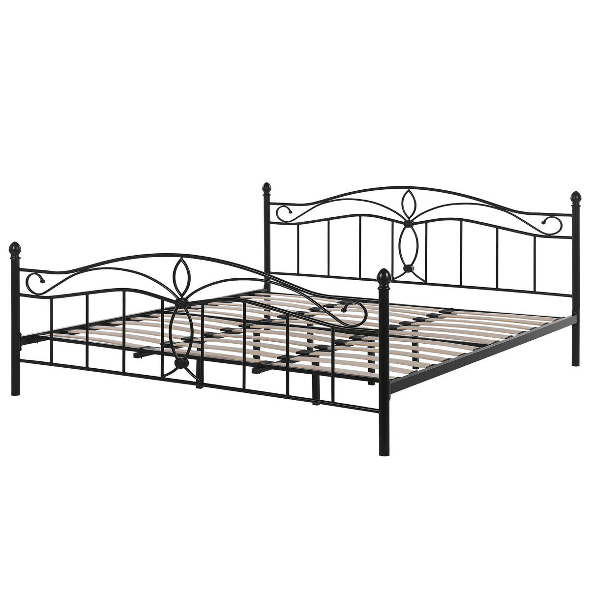 METALLBETT 180/200cm Schwarz Antlia - Schwarz, Metall (180/200cm) - Beliani