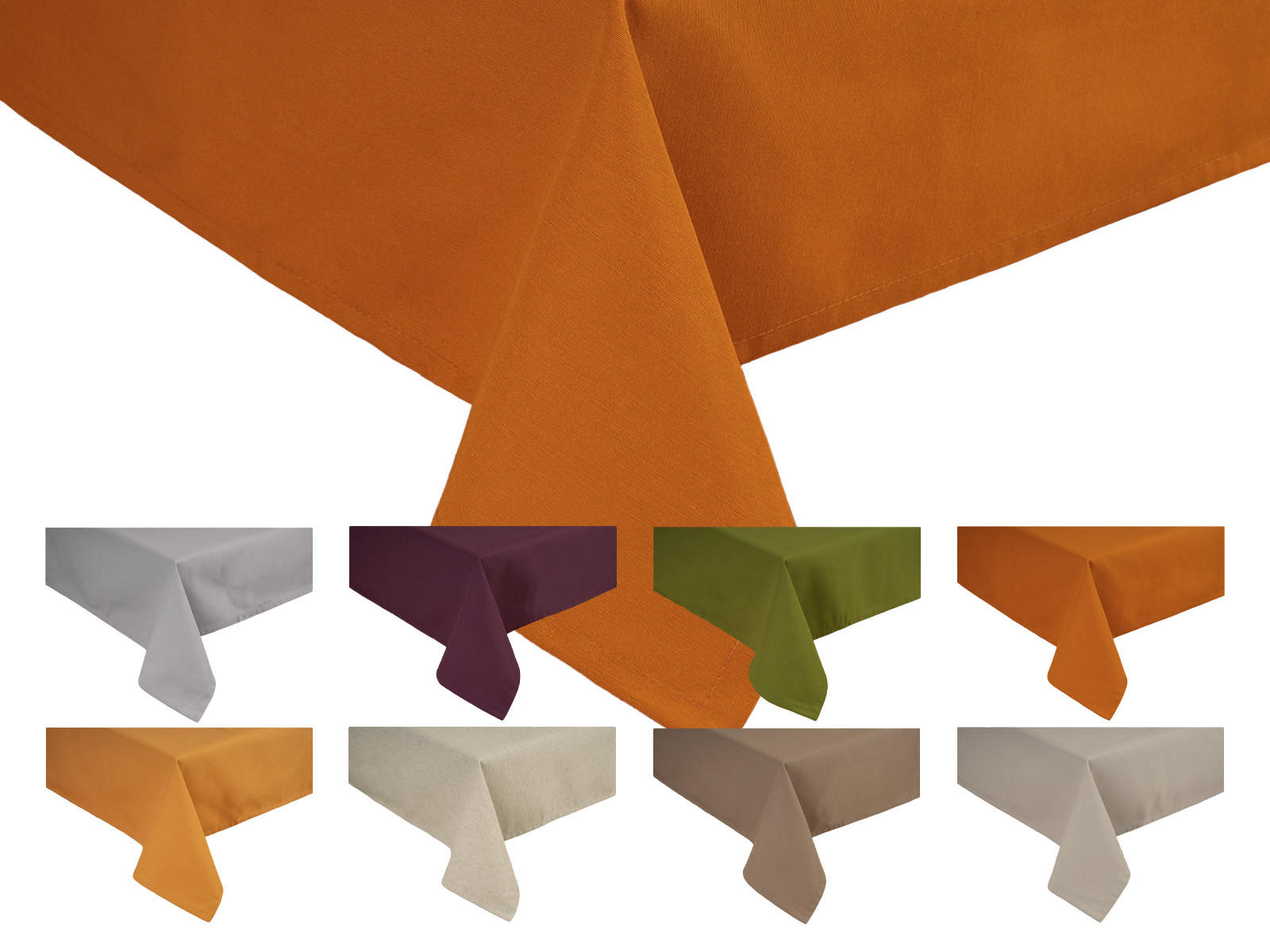 TISCHDECKE Wunschton sanddorn-orange 130/170 cm - Orange, Textil (130/170cm) - beties Heimtextil
