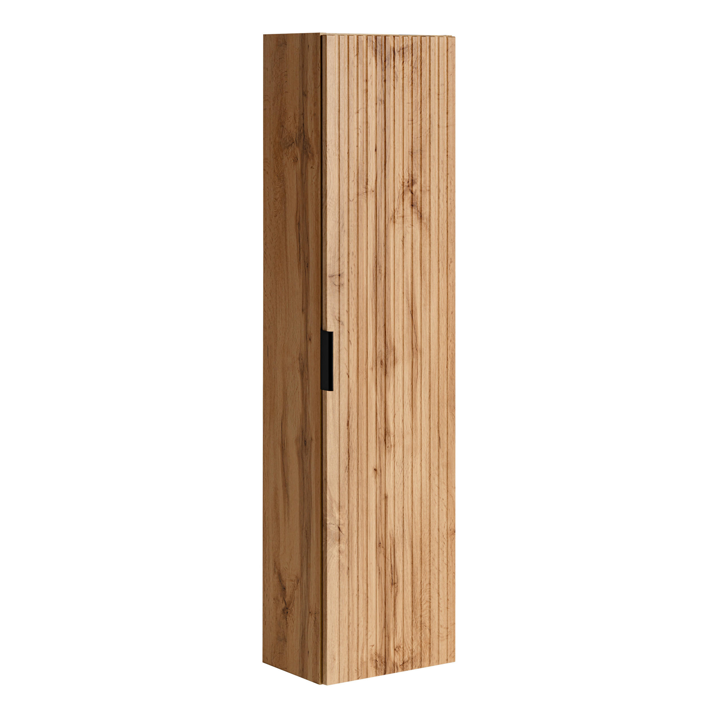 HOCHSCHRANK ADEN SZK1 Profilierte Fronten Eiche - Eichefarben, Holzwerkstoff (35/140/25cm) - Komodee