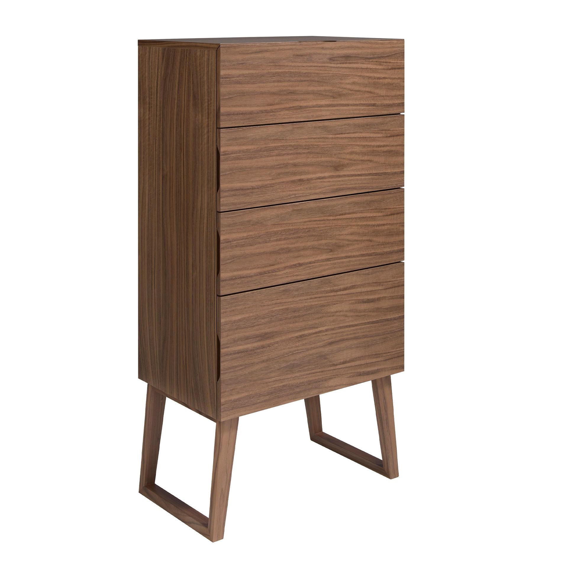 KOMMODE Chiffonier Nussbaum 59/45/120 cm - Walnussfarben, Holz (59/120/45cm) - ANGEL CERDA