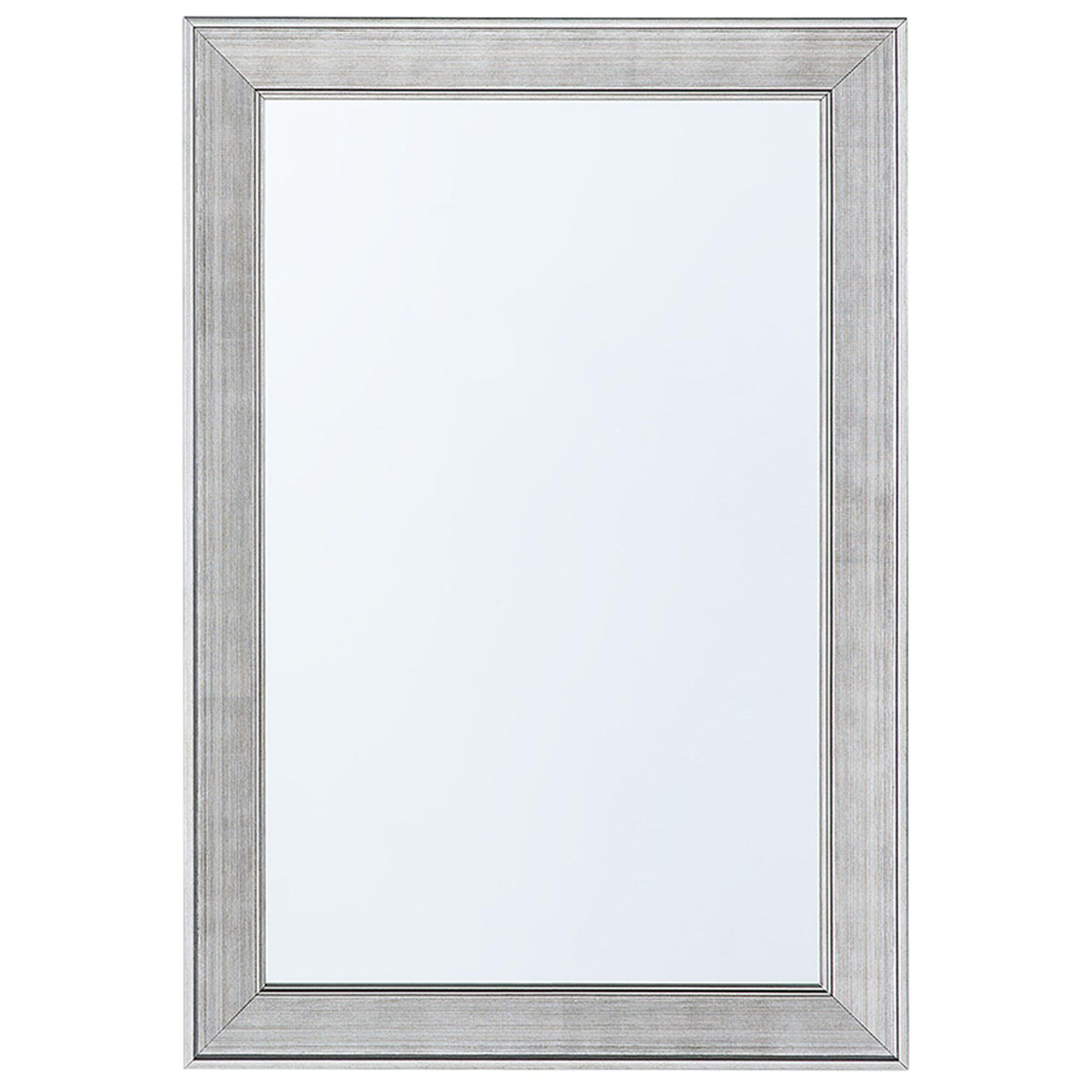 WANDSPIEGEL silber rechteckig 61/91 cm Bubry - Silberfarben, Kunststoff (61/91/3cm) - Beliani