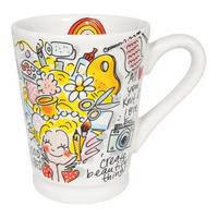 XL-BECHER Fräulein Kreativität in Bunt - 500 ml - Multicolor, Keramik (0.5L) - Blond Amsterdam