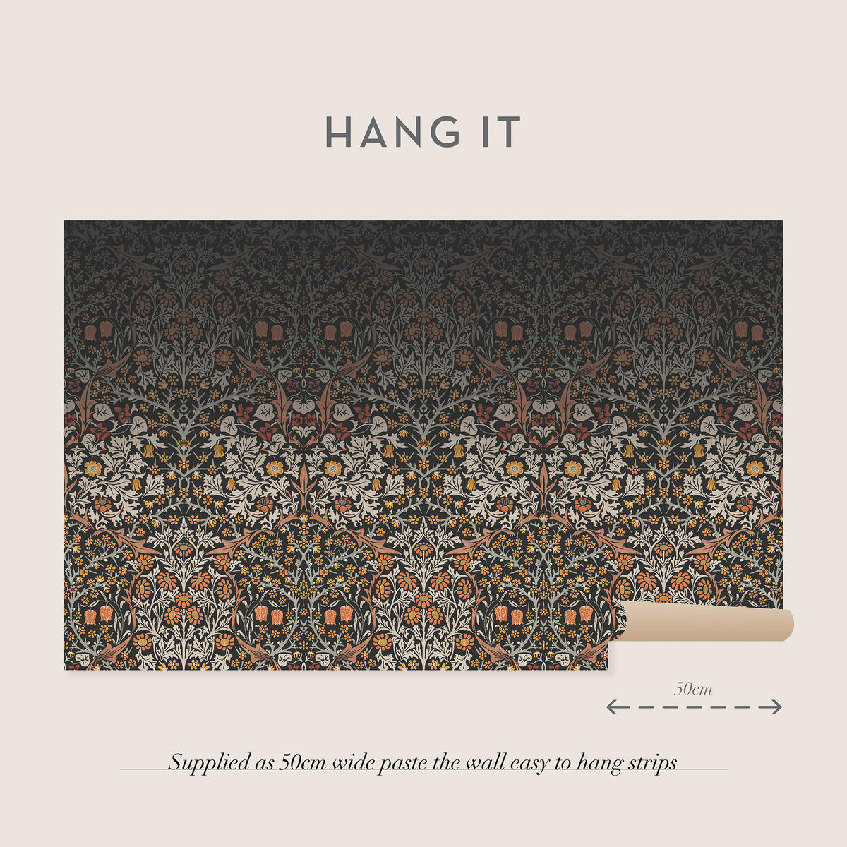 FOTOTAPETE - Blackthorn Charcoal - Multicolor, Papier/Kunststoff (250/400cm) - Graham & Brown