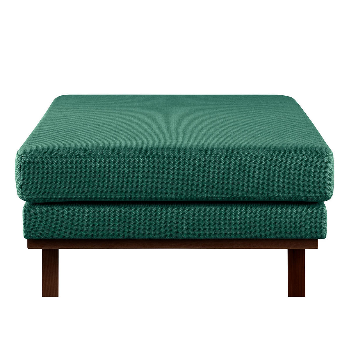 HOCKERBANK - Dunkelgrün/Buchefarben, Buchenholz/Textil (180/43/81cm) - home24