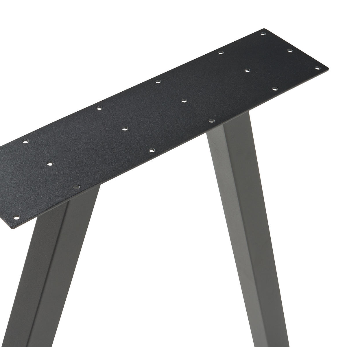 TISCHGESTELL-SET 2 TLG. Heustreu - Schwarz, Metall (70/72/12cm) - [en.casa]