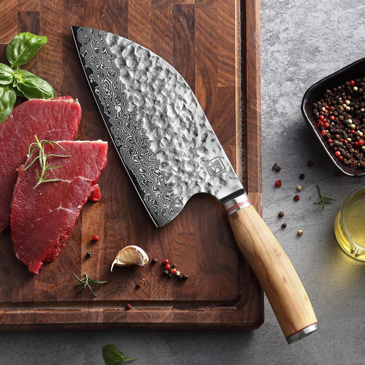 KOCHMESSER CHAI DAO 20 cm - Braun, Holz/Metall (34cm) - Zayiko