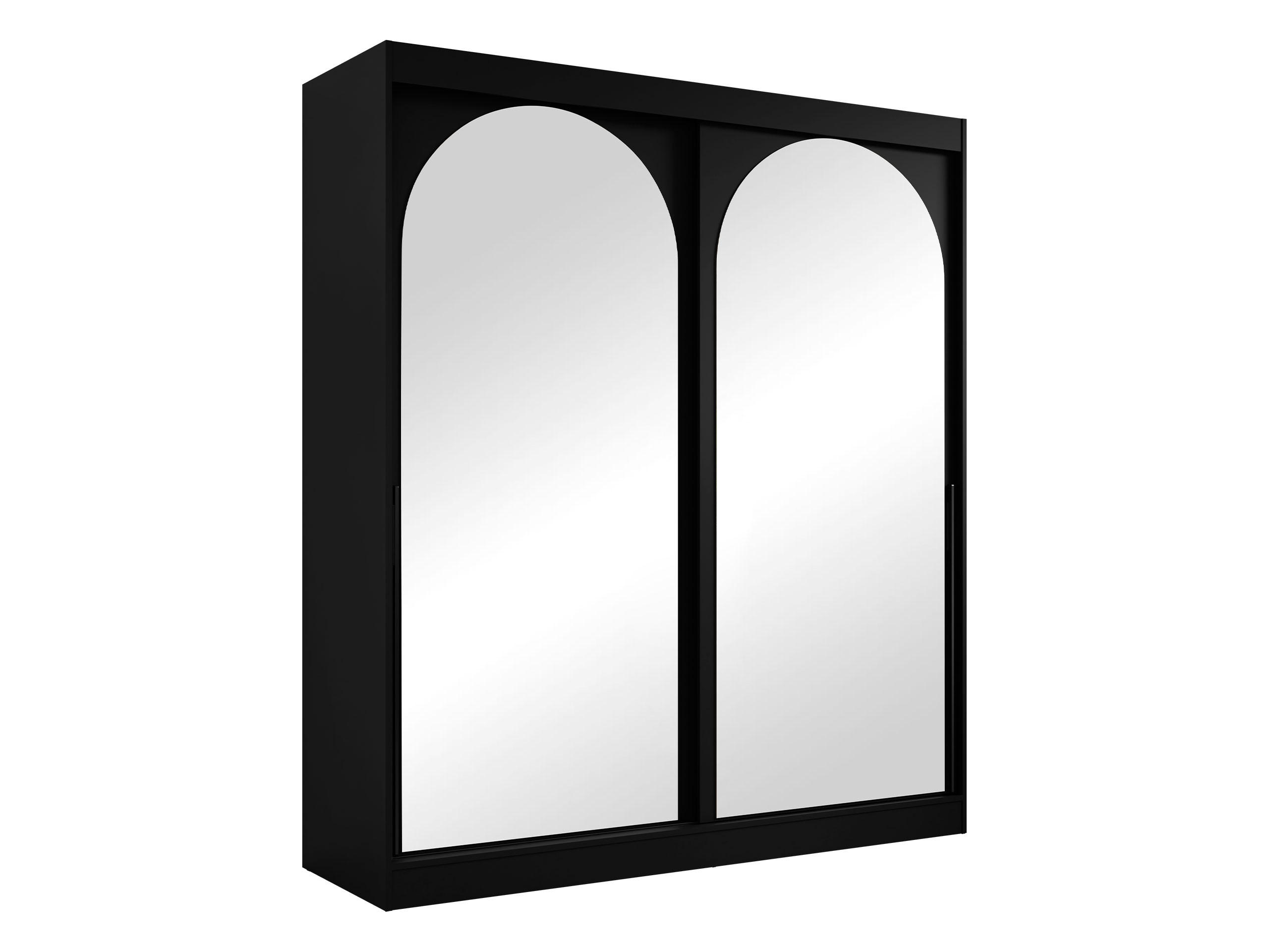 SCHIEBETÜRENSCHRANK Modin 180 - Schwarz, Holzwerkstoff/Kunststoff (180/216/65cm) - MIRJAN24