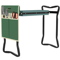 KNIEMATTE DE-10111 klappbar mit Werkzeugtaschen, Kniehilfe Grün - Grün, Metall (28/58cm) - ComfortXL