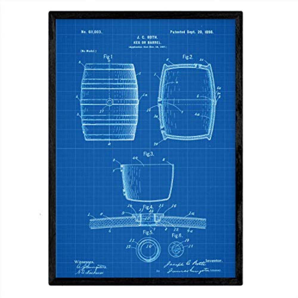 POSTER Barrel Patent A3 Rahmenlos - Klar, Papier (29.7/5/42cm) - Nacnic